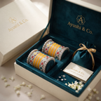 Yellow Haldi Bangles & Pachari Kadas | AYSIMA Kusum - 40 pieces