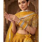 AYSIMA Surabhi – Yellow Haldi Bangle Set with Gold-Tone Floral Kadas - 42 pieces