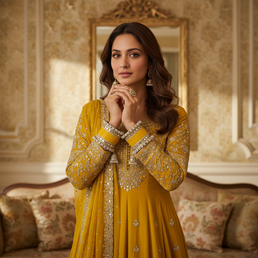 AYSIMA Kanika – Yellow Haldi Bangle Set with Jhumka Charms - 36 pieces