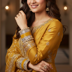AYSIMA Kesarika Yellow Haldi Bangle Set with Geometric & Floral Kadas - 36 pieces