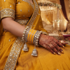 AYSIMA Yellow Bridal Bangle Set for Haldi – 40 Pieces