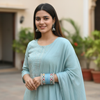 Sky Blue Bridal Bangles & Pachari Kadas | AYSIMA Amaya - 40 pieces