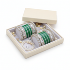 AYSIMA Harini – Green Bridal Chura & Floral Kada Set - 40 pieces