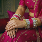 AYSIMA Rani Pink Bridal Bangle Set – 36 Pieces