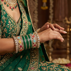 Green Bridal Bangles & Pachari Kadas | AYSIMA Nitya - 40 pieces