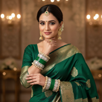 AYSIMA Varnika Green Bridal Bangle Set with Geometric & Floral Kadas - 36 pieces