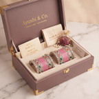 Pink Bridal Bangles & Multicolour Kadas | AYSIMA Malvika - 36 pieces