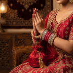 AYSIMA | Red Bridal Bangle Set for Women with Kada | 40 Pieces