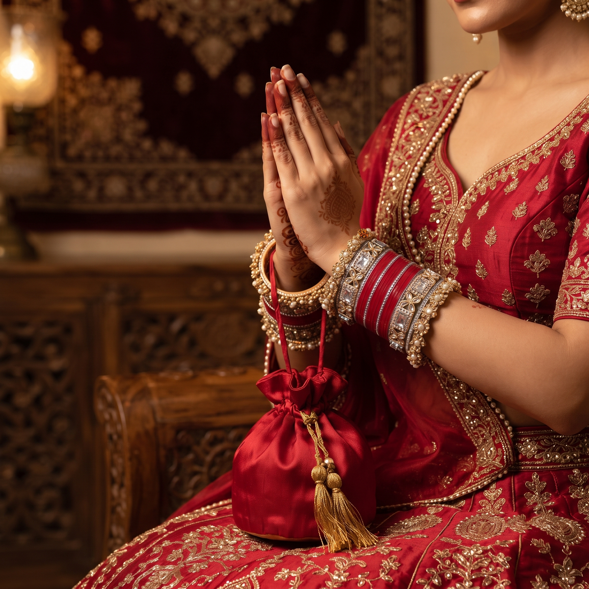 AYSIMA | Red Bridal Bangle Set for Women with Kada | 40 Pieces