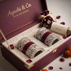 Maroon Bridal Bangles & Multicolour Kadas | AYSIMA Rasika - 36 pieces
