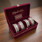 AYSIMA Raagini – Maroon Bridal Bangles &amp; Floral Kadas - 36 pieces
