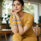 AYSIMA Yellow Haldi Bangle Set with Multicolour Kadas - 36 pieces