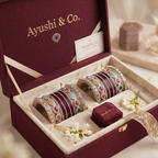 Maroon Bridal Bangles & Pachari Kadas | AYSIMA Ridhima - 40 pieces