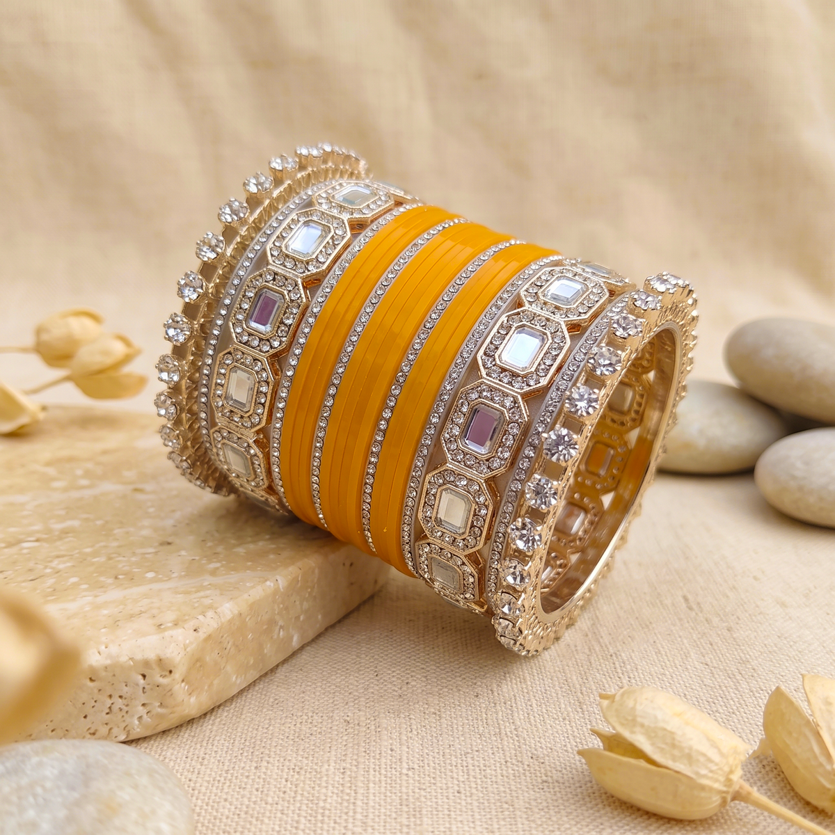 AYSIMA 40-Piece Bangle & Kada Set for Women | Designer Indian Wedding & Festive Jewellery Collection