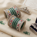 Green Bridal Bangles & Pachari Kadas | AYSIMA Nitya - 40 pieces