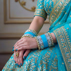 AYSIMA Turquoise Blue Bridal Bangle Set – 36 Pieces