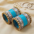 AYSIMA Turquoise Blue Bridal Bangle Set – 36 Pieces