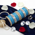 AYSIMA | Blue Bangle Set for Women with Kada | 42 Pieces