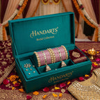 HANDARTS Metal, Plastic Pearl Bangle Set