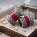 Red Bridal Bangles & Multicolour Kadas | AYSIMA Prisha - 36 pieces