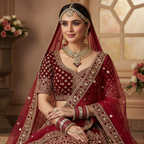 AYSIMA Crimson Grace – Red 42-Piece Bridal Bangle Set with Statement Kada