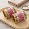 AYSIMA Gulabi Raj – Blush Pink 36-Piece Bangle & Kada Set