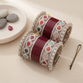 Maroon Bridal Bangles & Multicolour Kadas | AYSIMA Rasika - 36 pieces