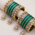 AYSIMA Green Bridal Chura & Kangan Bangle Set – 40 Pieces
