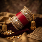 AYSIMA Red Bridal Bangles & Pachari Kadas – Vaidehi - 36 pieces
