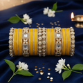 AYSIMA | Yellow Bangle Set for Women with Kada | 42 Pieces
