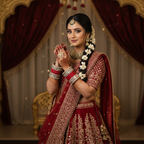 AYSIMA Shagun – Red Bridal Chura & Floral Kada Set - 36 pieces