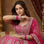 AYSIMA Roopika – Rani Pink Bridal Chura & Floral Kada Set - 36 pieces