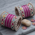 Rani Pink Bridal Bangles & Pachari Kadas | AYSIMA Siya - 40 pieces