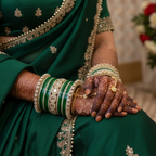 AYSIMA Emerald Grace – Green 42-Piece Bridal Bangle Set with Statement Kada