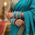 AYSIMA | Blue Bangle Set for Women with Kada | 42 Pieces