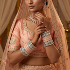 AYSIMA Peach Bridal Bangles & Pachari Kadas – Saumya - 40 pieces