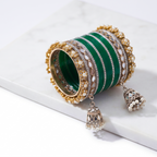AYSIMA Green Bridal Chura & Kangan Bangle Set – 40 Pieces