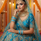 AYSIMA Neelam Grace – Sky Blue 56-Piece Bangle Set with Statement Kada