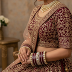 AYSIMA | Maroon Bangle Set for Women with Kada | 42 Pieces