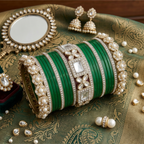 AYSIMA | Green Bangle Set for Women with Kada | 42 Pieces