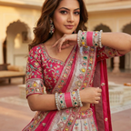Rani Pink Bridal Bangles & Kadas | AYSIMA Lavanya - 36 pieces