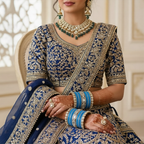 AYSIMA | Blue Bangle Set for Women with Kada | 42 Pieces