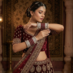 AYSIMA Maroon Bridal Bangles & Pachari Kadas – Madhavi - 40 pieces