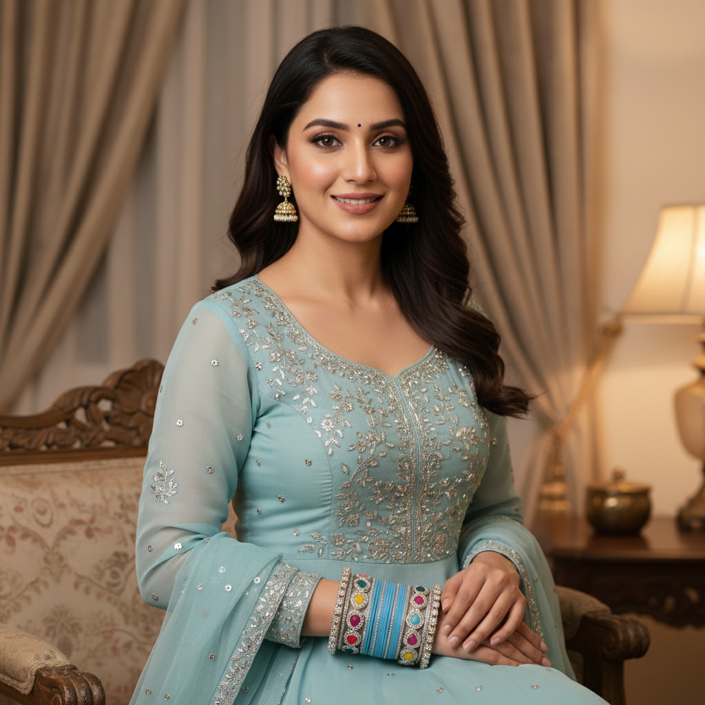 Sky Blue Bridal Bangles & Pachari Kadas | AYSIMA Amaya - 40 pieces