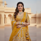 AYSIMA Kiran – Yellow Haldi Bangle Set with Floral Kadas - 40 pieces