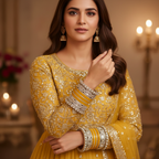 AYSIMA Kiran – Yellow Haldi Bangle Set with Floral Kadas - 40 pieces