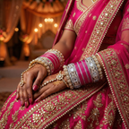 AYSIMA | 40-Piece Rani Pink Bangle Set with Kada for Women