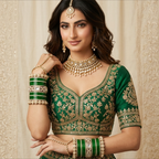 AYSIMA | Green Bangle Set for Women with Kada | 42 Pieces