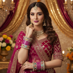 Rani Pink Bridal Bangles & Pachari Kadas | AYSIMA Siya - 40 pieces