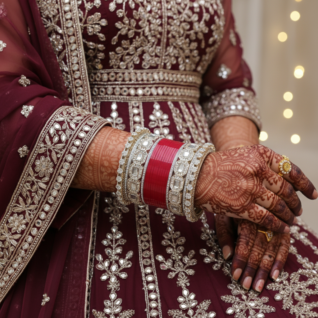 AYSIMA Red Bridal Bangles & Pachari Kadas – Vaidehi - 36 pieces
